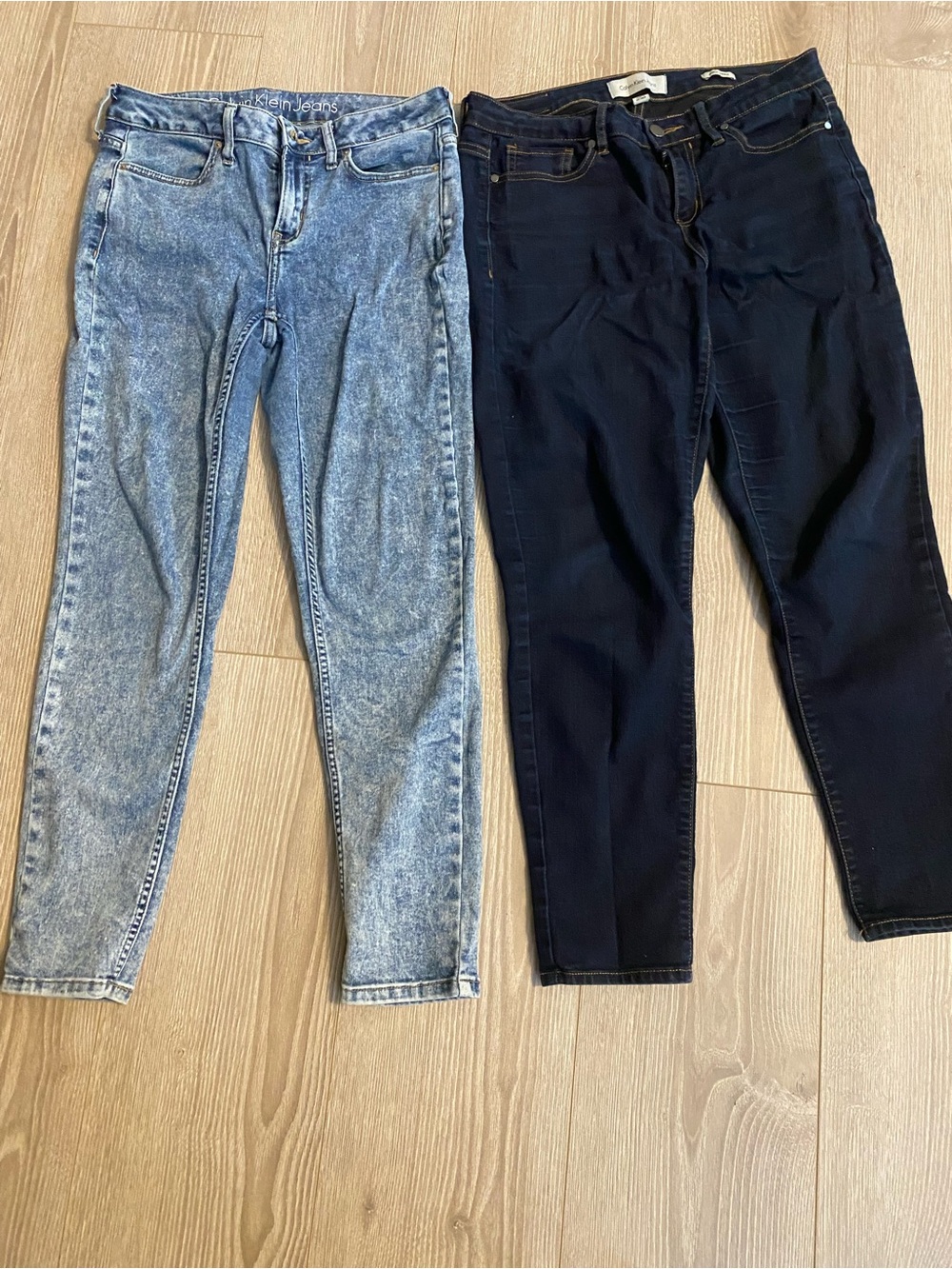 Calvin Klein Skinny Jeans - Light Blue Wash & Dark Blue